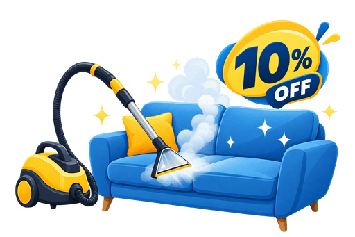 10% off any lounge steam cleaning